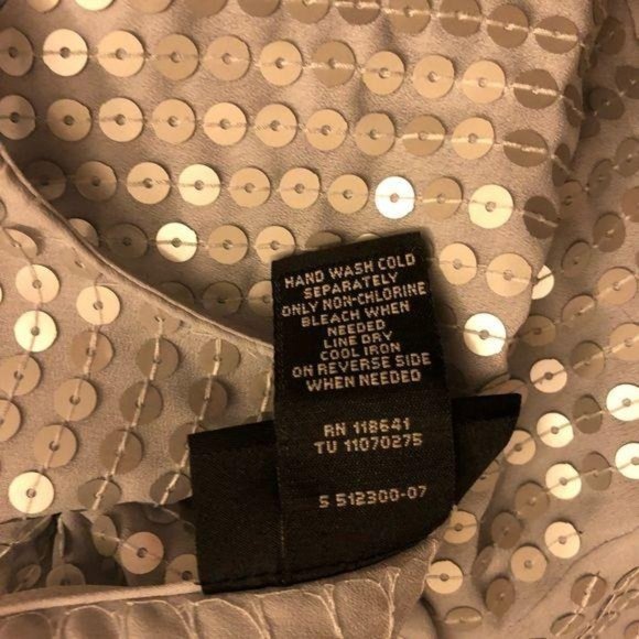 Lane Bryant Sequin Silver Short Sleeve Top 14/16 - Picture 6 of 12